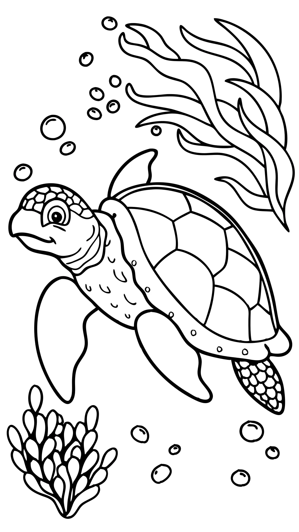 coloring page sea turtle